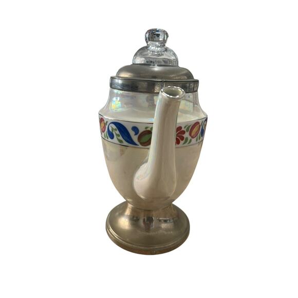 Robeson Royal Rochester Fraunfelter Floral Porcelain Coffee Percolator NO CORD - Picture 7 of 15